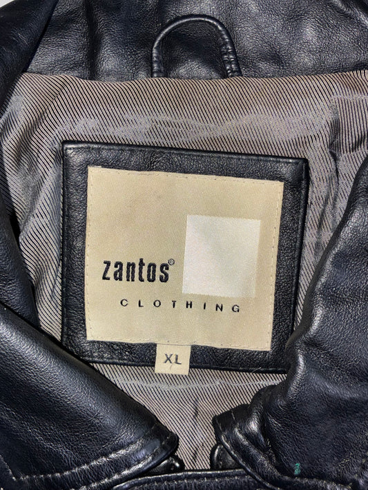 Zantos Clothing Genuine Leather Jacket  Black (2XL)