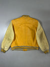 Bagatelle Pour Hommes Yellow Leather Varsity Jacket (L)