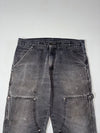 Vintage Dickies Faded Black Double Knee Carpenter Pants (W:30) (L:36)