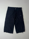 Y2K Nike Black 3/4 Cargo Capri Shorts  (W:30) (L:28)