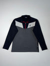 Black Yak Quarter-Zip Long Sleeve Training Top – Black Grey White (M)