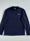 Vintage Puma Navy Mock Neck Long Sleeve Top (L)