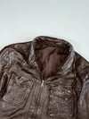 Vintage Italian Solofra Brown Leather Field Jacket women’s (XS)