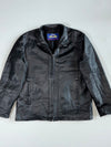 Vintage Nepuca Express Black Leather Zip-Up Jacket (M)
