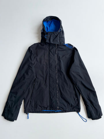 Superdry Japan Black & Cobalt Blue Hooded Windcheater Jacket(M)
