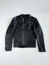 Vintage Italian Lambskin Black Leather Cafe Racer Jacket Women’s (S)