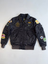 ZAlpha Industries Air Crew MA-1 Bomber Jacket | Heavy Patchwork Aviation Style (Very Rare)  (L)