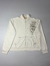 Guess | Cream Y2K Graphic Zip Track Jacket | (2XL/3Xl)