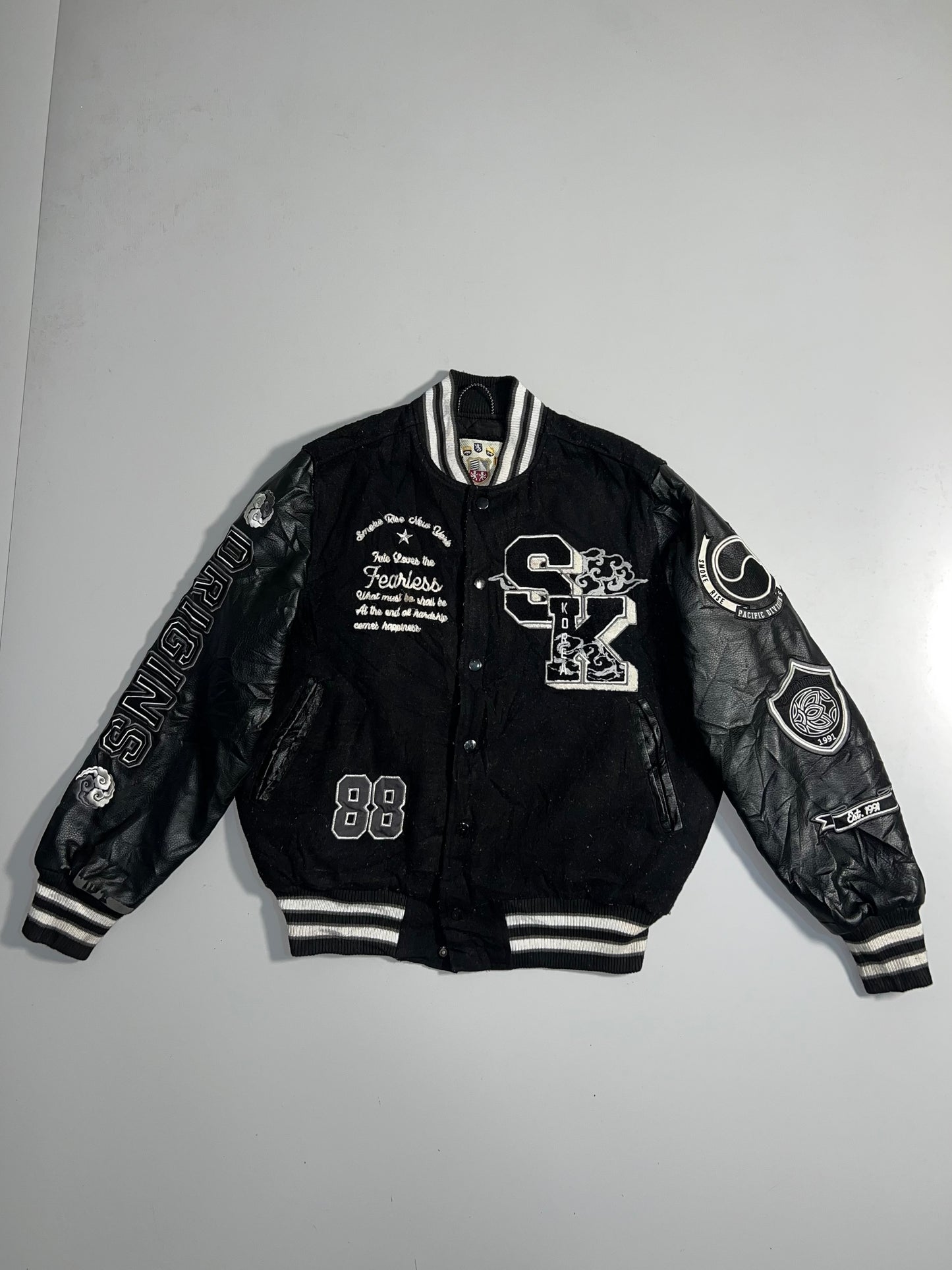 ZSuper Premium Varsity Jacket (RARE) Leather Sleeves (M)