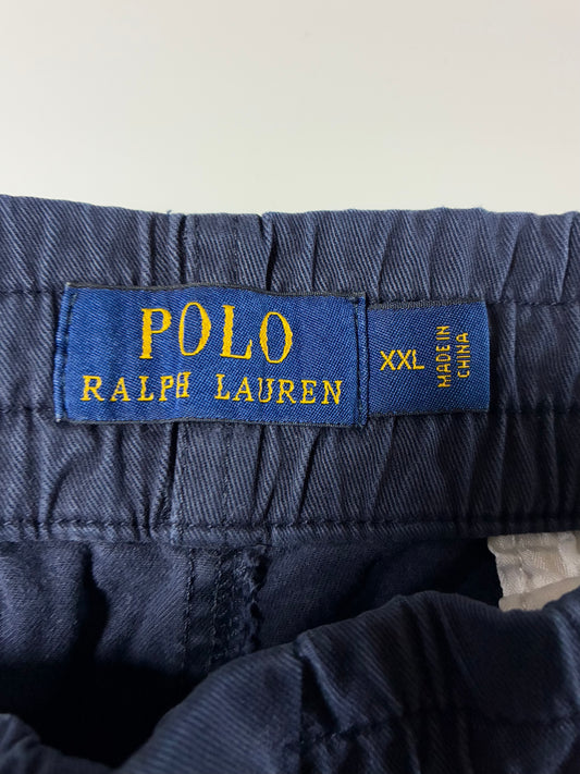 Polo Ralph Lauren Navy Elastic Waist Chino Shorts (W:34) (L:21)