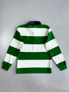 Vintage Polo Ralph Lauren Big Pony Green White Stripe Rugby T-Shirt (S)
