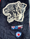 Akademiks World Judo Competition Premium Multi Patches Bomber Leather Jacket (2XL)