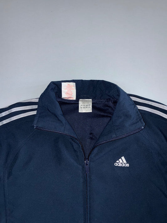 Vintage 2004 Adidas 3-Stripes Navy Track Jacket (S/M)