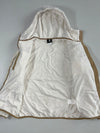 Blackyak Cream Sherpa Fleece Zip-Up Hoodie (S)