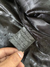 Vintage HIS Blue Grey Distressed Leather Biker Jacket Women's (M)