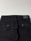 True Religion Black Skinny Jeans – Crystal Buttons, Made in USA Women’s  (W:30) (L:42)