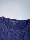 Ralph Lauren | Navy Cable Knit Sweater | (S/M)