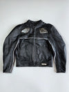 Vintage Rivet’s Pure Genuine Leather Racing Jacket With Carbon Fibre Protection (XL)