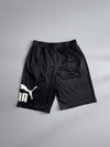 Puma Logo Athletic Shorts Black White Youth (W:26) (L:19.5)
