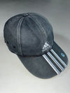 Vintage Adidas 3-Stripe Washed Grey Silver Cap (Adjustable)