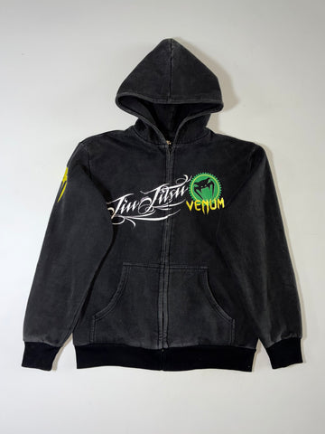 Venum Jiu-Jitsu Graphic Full-Zip Hoodie – Washed Black (L)