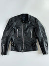 Genuine Leather Vintage Biker Jacket (M)