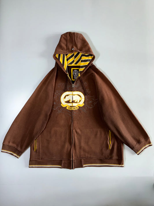 Ecko Unltd Brown Zip Hoodie (3Xl)