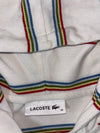 Lacoste Striped Hooded Polo  White Multicolor Stripe (M)