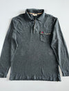 Burberry London | Nova Check Trim Long Sleeve Polo | Grey | Size L