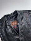 Tesatti Creation | Black Leather Waistcoat/Vest (XL/2XL)