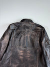 Can-Am BRP Distressed Black Leather Motorcycle Riding Jacket (2XL)