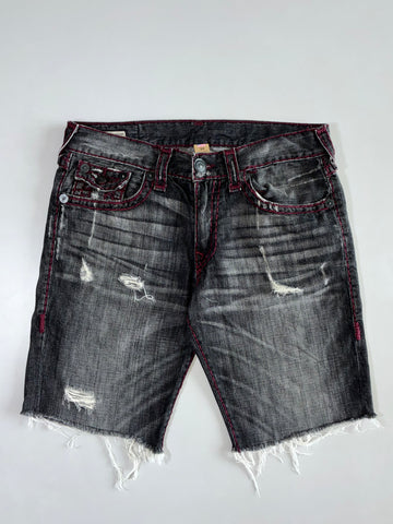 True Religion Ricky Distressed Denim Shorts (W:34|L:20)