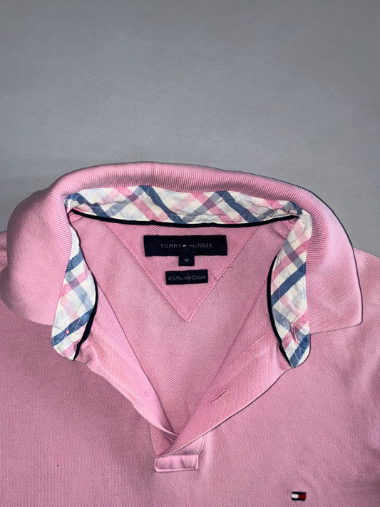 Tommy Hilfiger | Plaid Collar Piqué Polo | Bubblegum Pink (M)