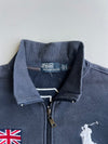 Polo Ralph Lauren Great Britain Union Jack Big Pony #3 Full-Zip Fleece Sweatshirt Jacket Navy (M)