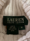 Lauren Ralph Lauren Cable Knit Turtleneck — White  100% Cotton Women’s (M)