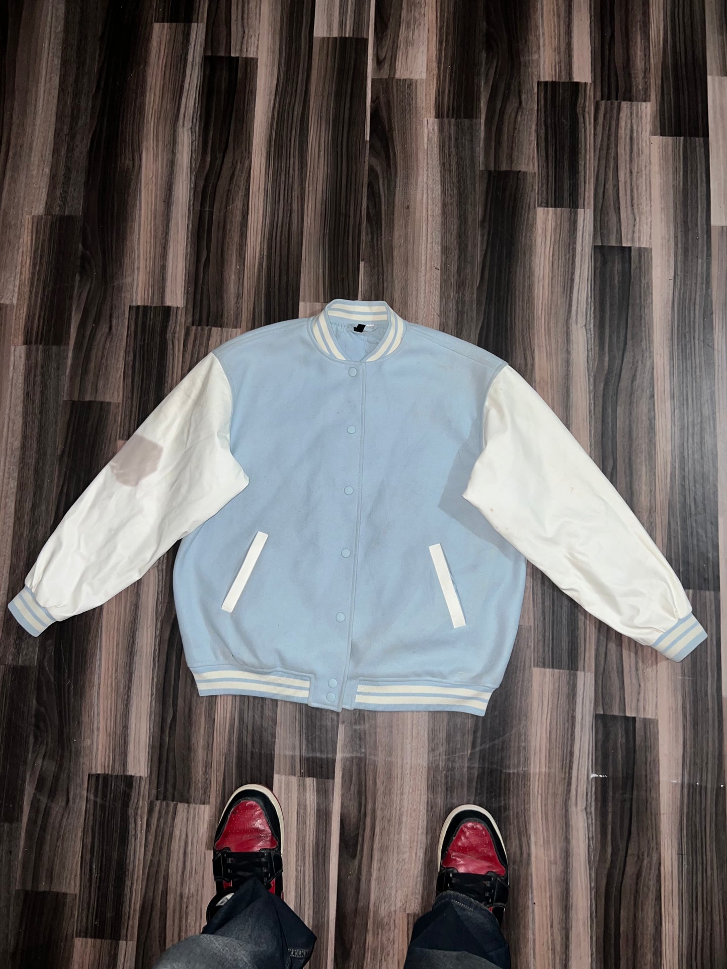 A bPremium Original Leather Sleeve Jacket (S/M)