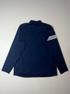 Adidas Navy & Grey Colorblock Quarter Zip Pullover (2XL)