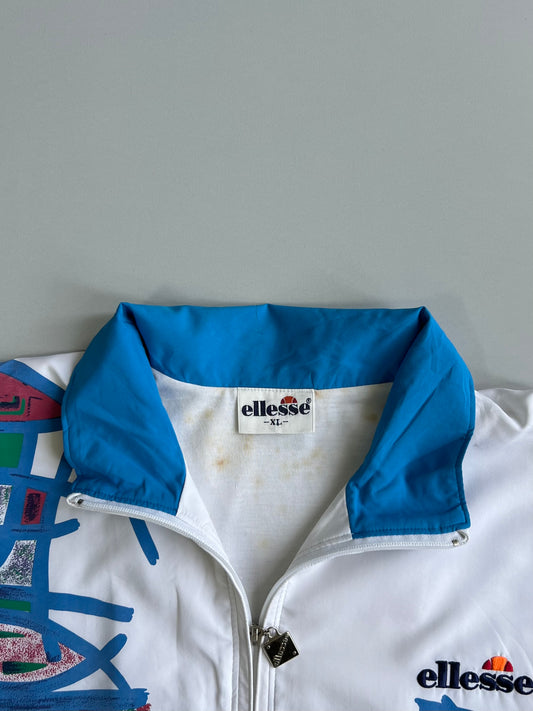 Ellesse Vintage Abstract Art Print Track Jacket (Xl/2Xl)