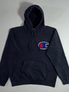 Champion Black Hoodie with Big Chenille C Logo (XL)