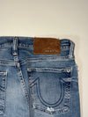 New Straight Long Leg Distressed Button-Fly Denim Jeans (W:30) (L:42)