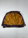 Victory 70s | Burgundy Leather Jacket – Sherpa Lined USA Made | (M)