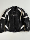 Vintage Ixon Black White Motorcycle Racing Jacket (XL)