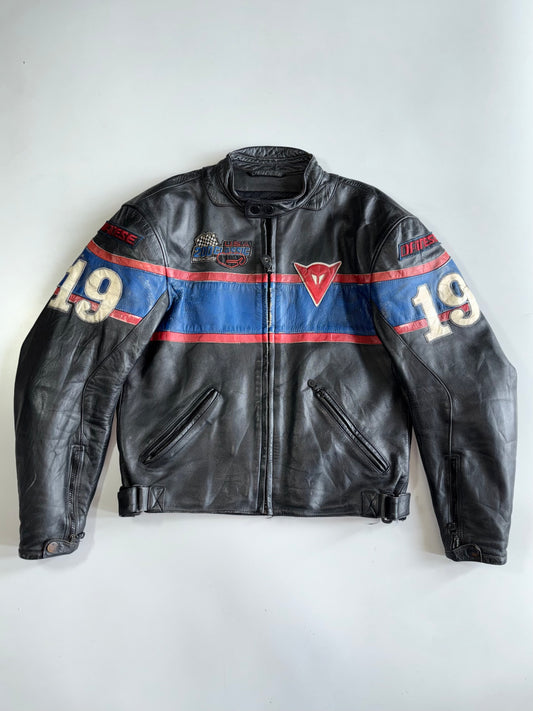 Dainese USA Classic Racing Leather Moto Jacket Number 19 (Paded)(M)