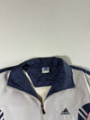 Vintage 90s Adidas Equipment White & Navy Track Jacket (XL)