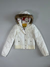 Hollister White Faux-Fur Trim Puffer Jacket (XS)