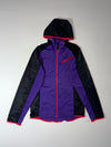 Nike Sportswear Purple & Black Hybrid Track Hoodie – Red Zip (S)