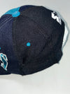 Vintage 90s Starter Charlotte Hornets Tri-Power Snapback – Teal & Navy Wave Logo (Adjustable)