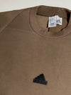 Adidas Brown Sample Sweatshirt  Minimal Logo, (2XL)