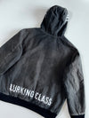Lurking Class by Sketchy Tank | Spiderweb Print Zip-Up Hooded Work Jacket (M/L)
