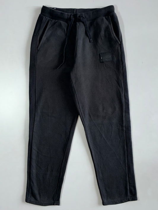 PUMA Black Houndstooth Side-Stripe Sweatpants Elastic (W:28|L:38)